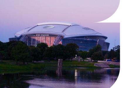 AT&T Stadium está localizado em Arlington, no estado do Texas