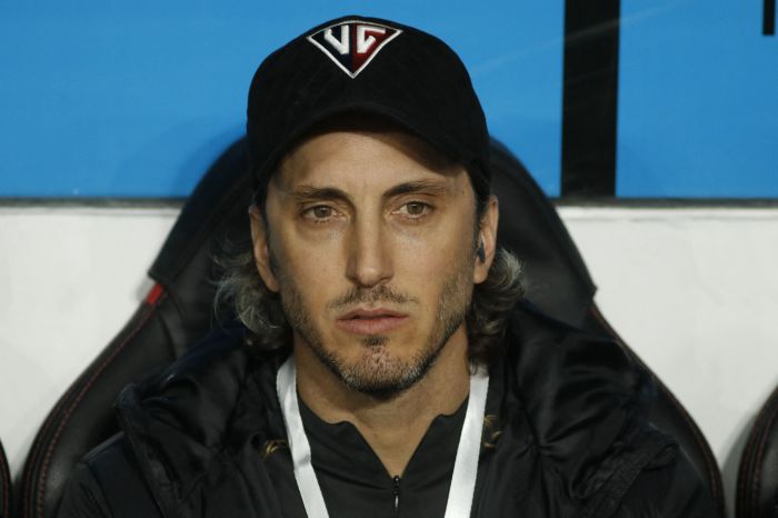 Luis Zubeldía quando estava no comando da LDU