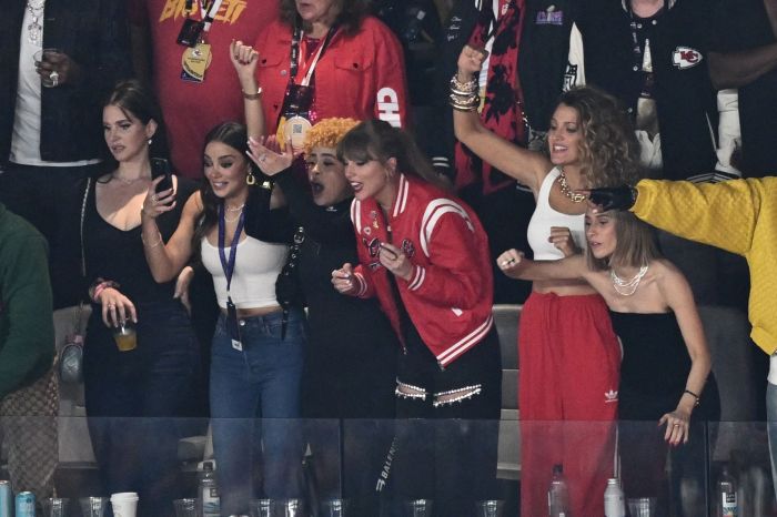 Taylor Swift na torcida pelos Chiefs no Super Bowl LVIII