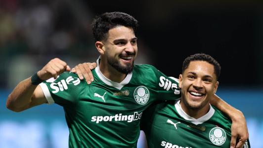 Flaco López e Vitor Roque formam dupla de ataque no Palmeiras