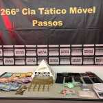 Polícia Militar prende três suspeitos de tráfico de drogas em Passos