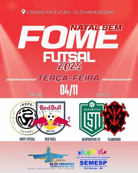 ope Futsal enfrenta o Red Bull, e o Desportivo FC encara o Flamengo.