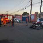Motociclista fica ferido em colisão com caminhonete no bairro Eldorado