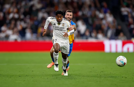 Endrick, do Real Madrid, em partida contra o Valencia