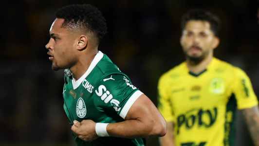 Vitor Roque em Mirassol x Palmeiras