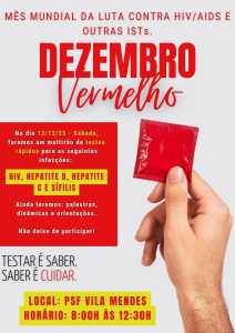 Serviço será realizado das 8h às 12h30 na unidade de saúde.