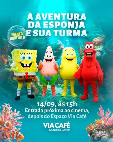 Espetáculo inspirado no desenho animado acontece neste domingo, às 15h, próximo ao cinema.