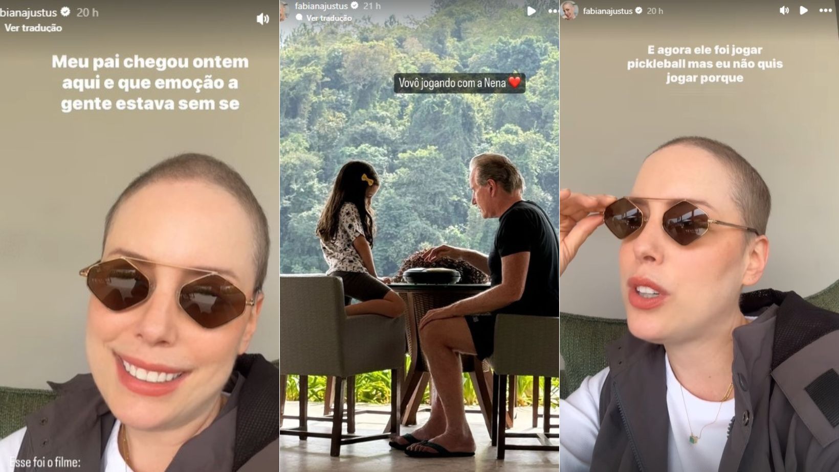Após crise de labirintite, Fabiana Justus relata reencontro emocionante com pai, Roberto Justus