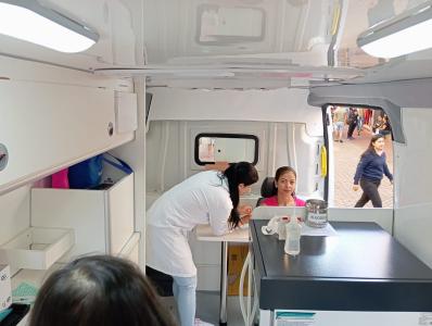 No Vacimóvel foram aplicadas mais de 400 vacinas.