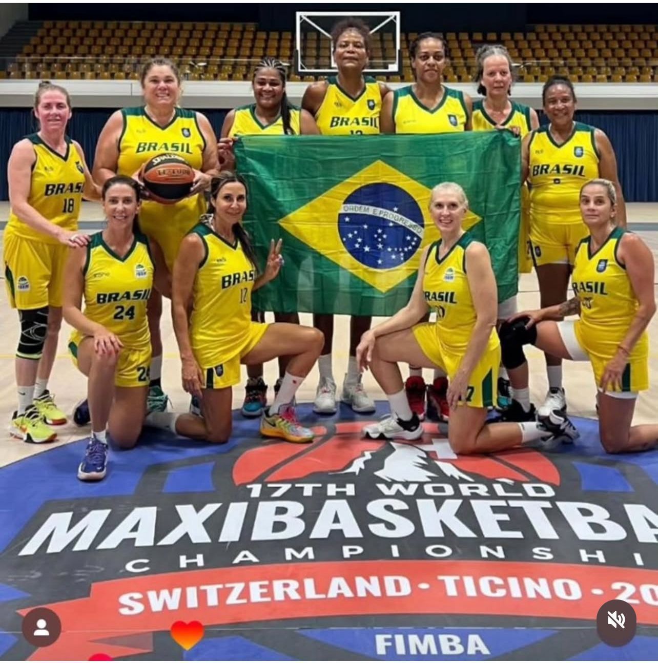 Seleção brasileira conquista ouro no Mundial de Basquete Master 50+ na Suíça