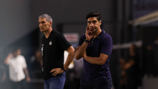 Abel Ferreira, técnico do Palmeiras, em partida contra o Santos