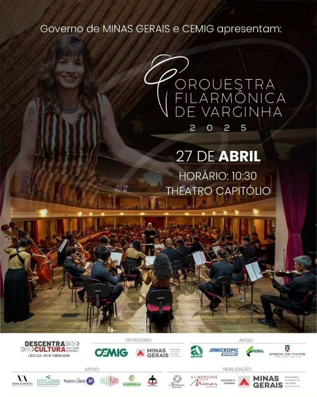 Orquestra de Varginha fará 2º concerto do ano no próximo domingo