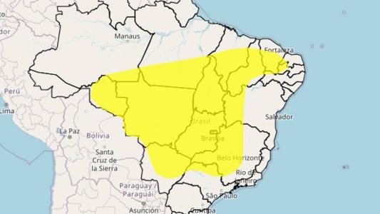 17 estados do Brasil estão sob alerta de baixa umidade, diz Inmet.