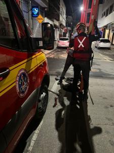Os bombeiros seguem no local e o trabalho continua durante todo o dia.