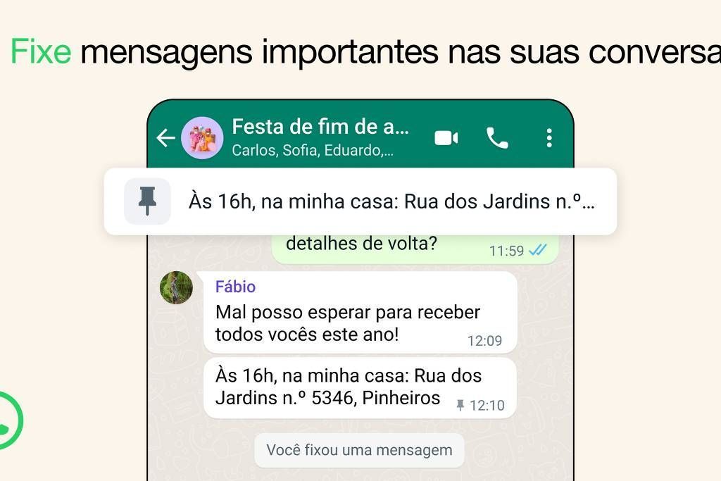 WhatsApp lança atualização que permite fixar mensagem; veja como fazer