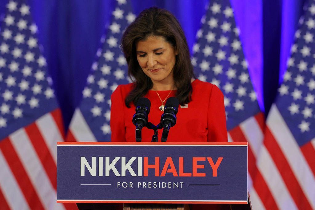 Haley confirma desistência da corrida eleitoral sem declarar apoio a Trump em disputa com Biden
