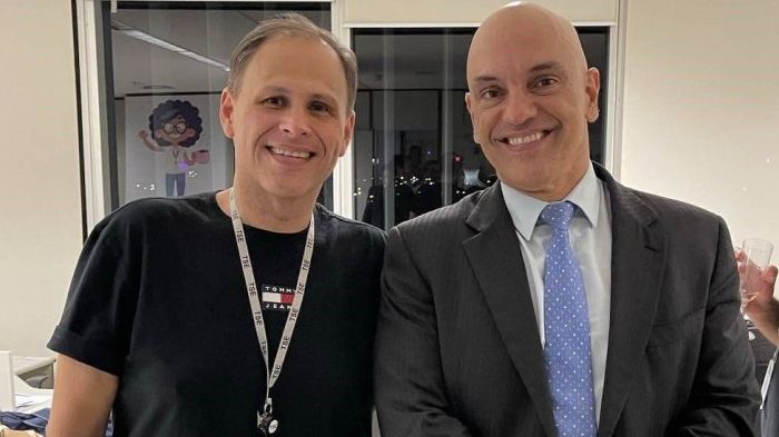 O ministro Alexandre de Moraes e Eduardo Tagliaferro, ex-TSE