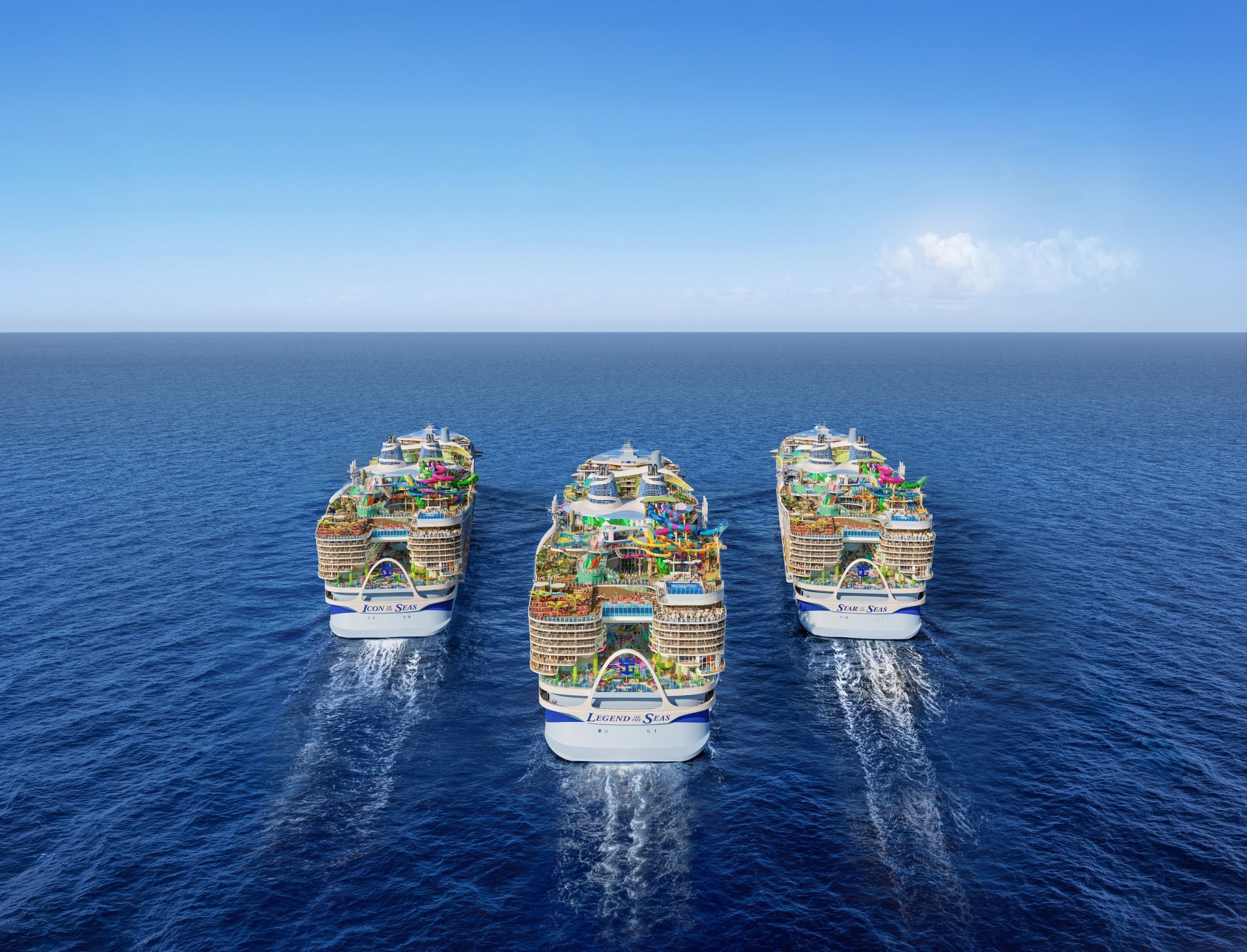 Maior navio de cruzeiro do mundo entra no mar pela primeira vez e começa a operar em 2026