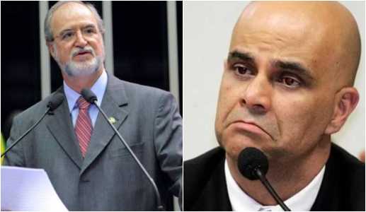 Eduardo Azeredo, ex-governador de Minas Gerais, e o publicitário Marcos Valério