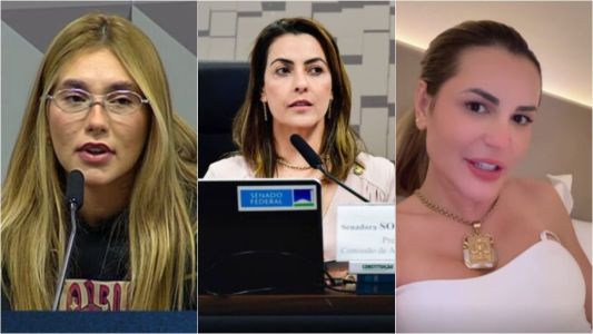 Virgínia Fonseca (esq.), Soraya Thronicke (centro) e Deolane Bezerra (dir.)