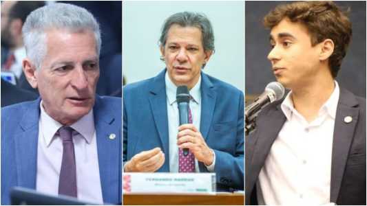 Rogério Correia, Fernando Haddad e Nikolas Ferreira