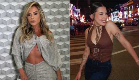Poliana Rocha, mãe de Zé Felipe, e Ana Castela