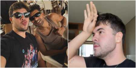 Alvaro e Lucas Leto passaram o dia juntos e terminaram noite aos beijos