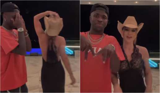 Vini Jr. e Virginia dançam juntas em primeira aparição