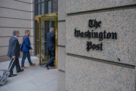 Entrada da sede do Washington Post