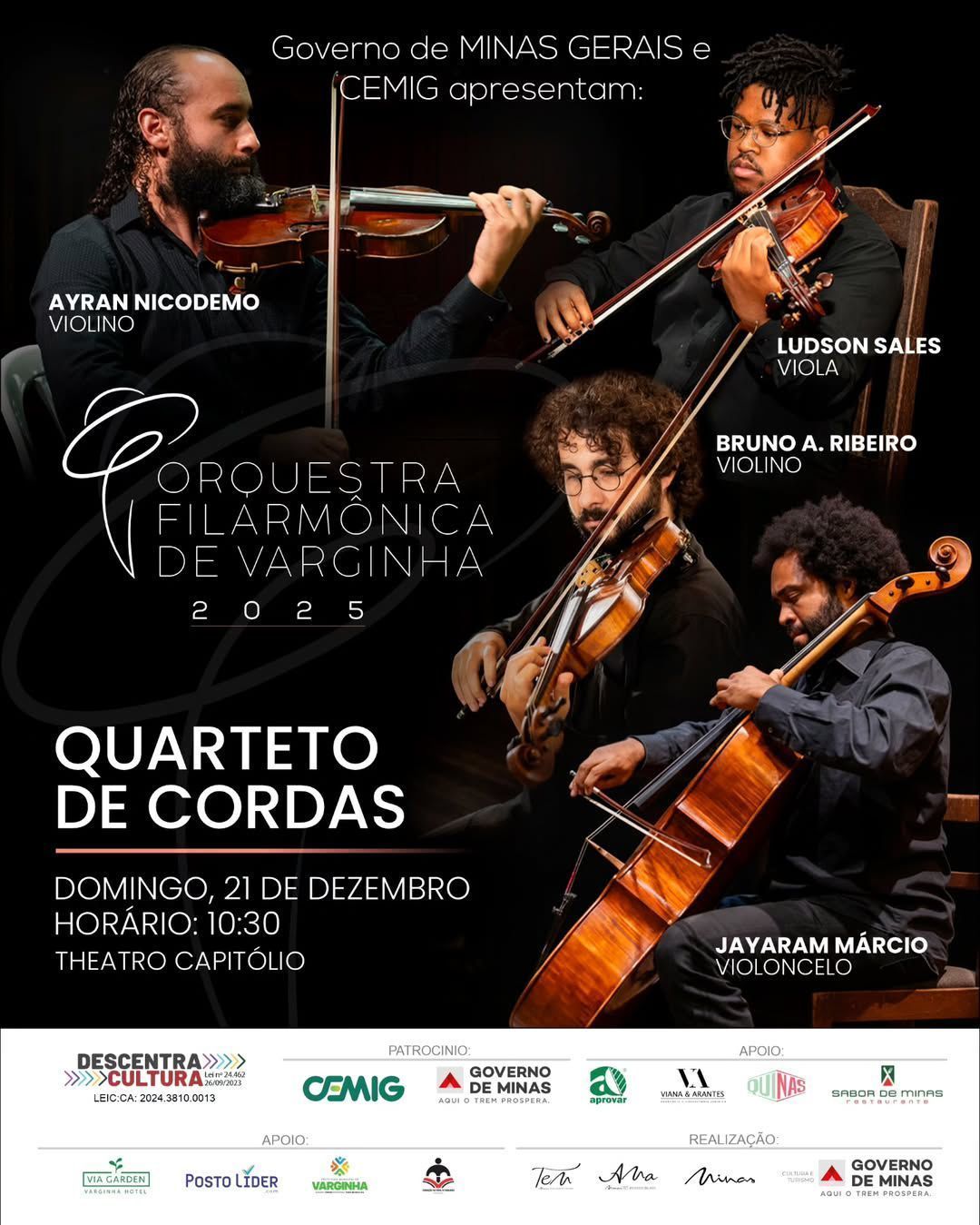 Orquestra Filarmônica de Varginha encerra temporada com concerto