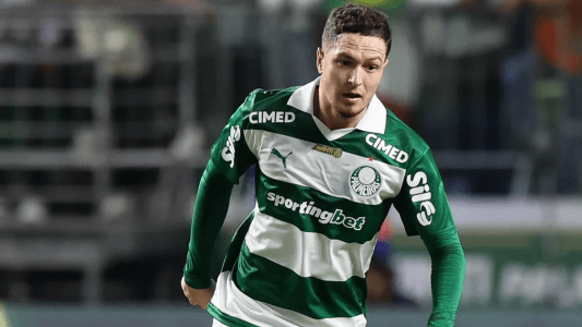 Aníbal Moreno com a camisa do Palmeiras