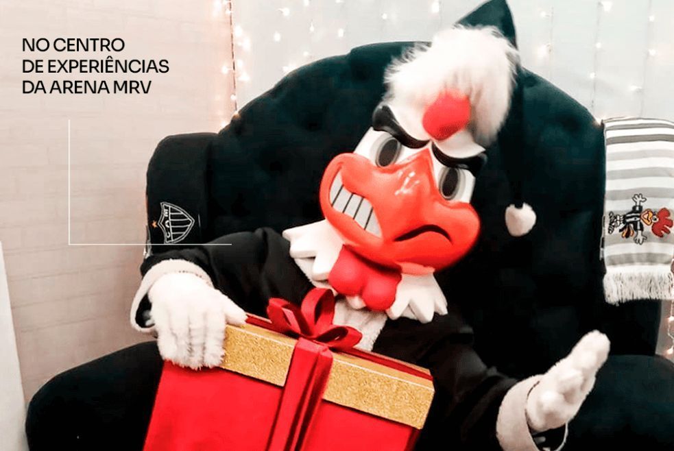 Por meio do Instituto Galo, Atlético apresenta a 'Casa do Galo Doido Noel', na Arena MRV