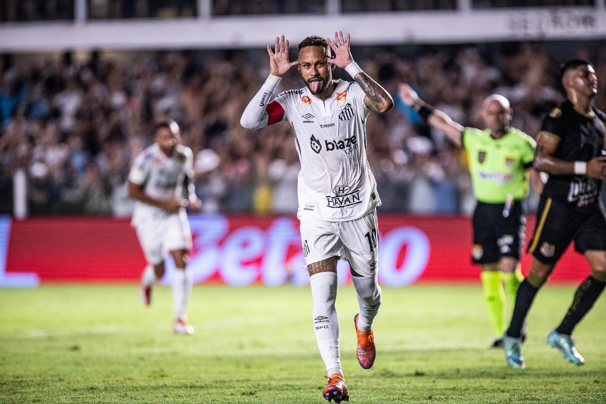 Neymar marca pela primeira vez em retorno ao Santos; assista ao gol