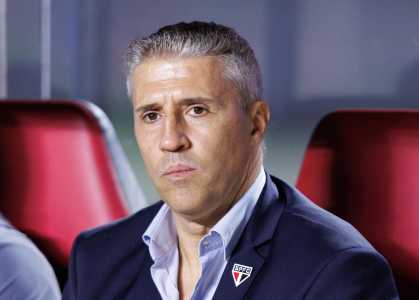 Hernán Crespo, durante a vitória do São Paulo sobre o Atlético