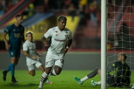 Jhon Kennedy fez um dos gols do Fluminense contra o Sport, nesta quarta-feira (1º)