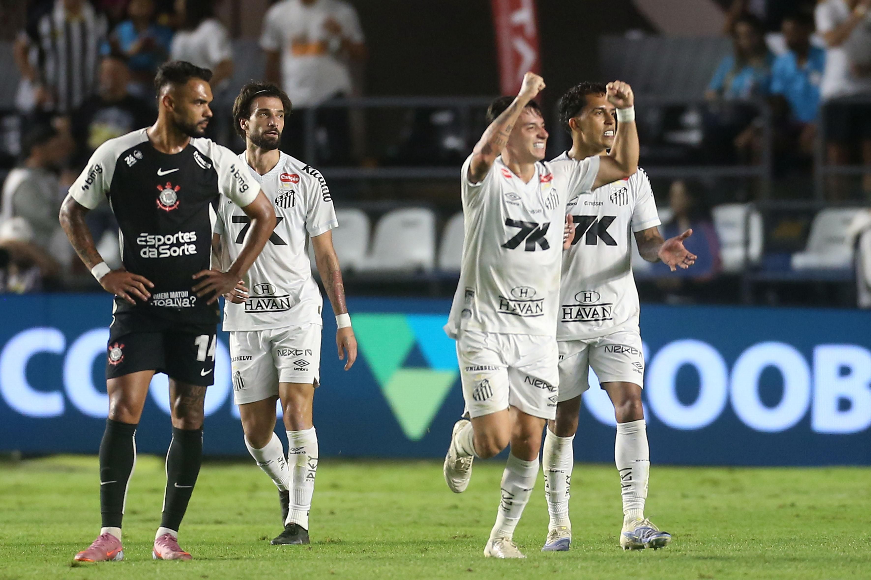 Santos domina Corinthians, vence e amplia vantagem na luta contra Z4
