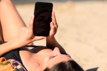 celular sol calor verao