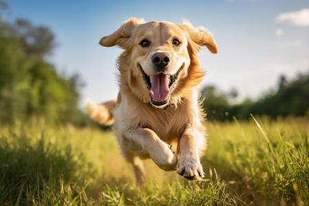 cachorro feliz correndo pulando