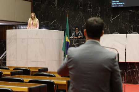 A deputada estadual Amanda Teixeira Dias (PL) fez o anúncio na tribuna do plenário da Assembleia