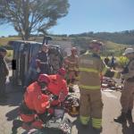 Caminhoneiro é resgatado com ferimentos graves no trevo de Cruzília