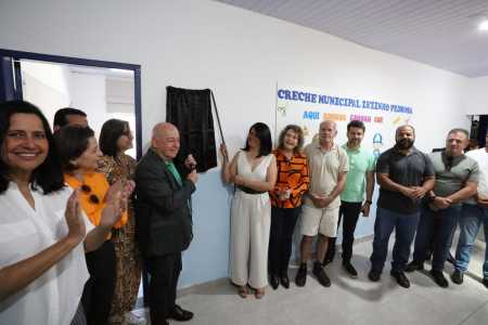 Entrega da creche completamente adaptada para crianças em Cachoeira do Campo