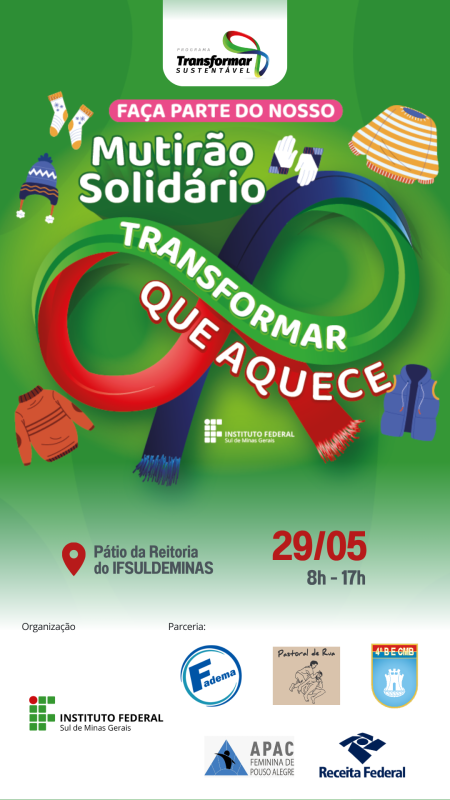 Iniciativa vai acontecer em um campi do IF Sul de Minas em Pouso Alegre.