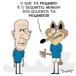 Charge do Duke: o momento dos goleiros do Cruzeiro