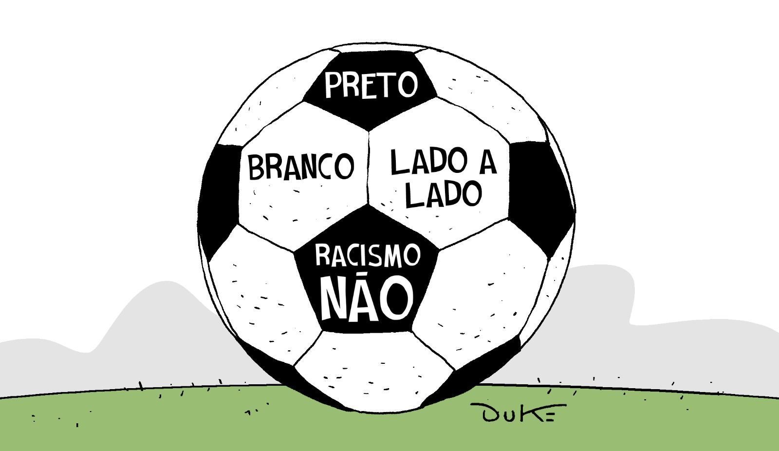 Charge do Duke: a luta contra o racismo no futebol