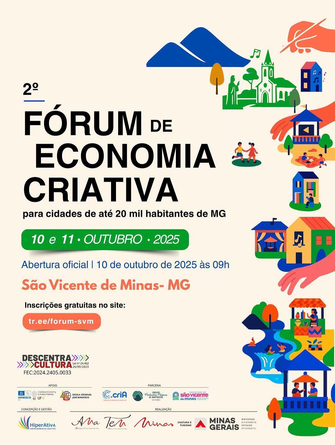 São Vicente de Minas sedia fórum sobre economia criativa para pequenos municípios