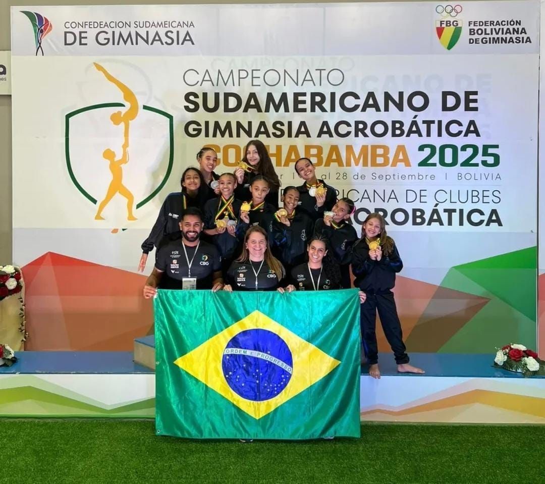 Atletas de Itabirito conquistam medalhas no Sul-Americano de Ginástica Acrobática