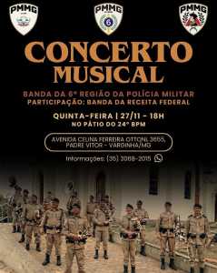 Apresentação é gratuita.
