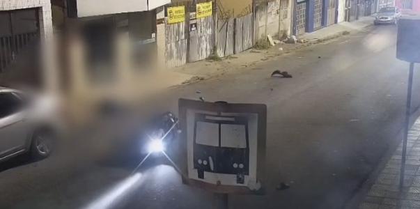 Acidente de moto no bairro Vila Celeste, em Ipatinga