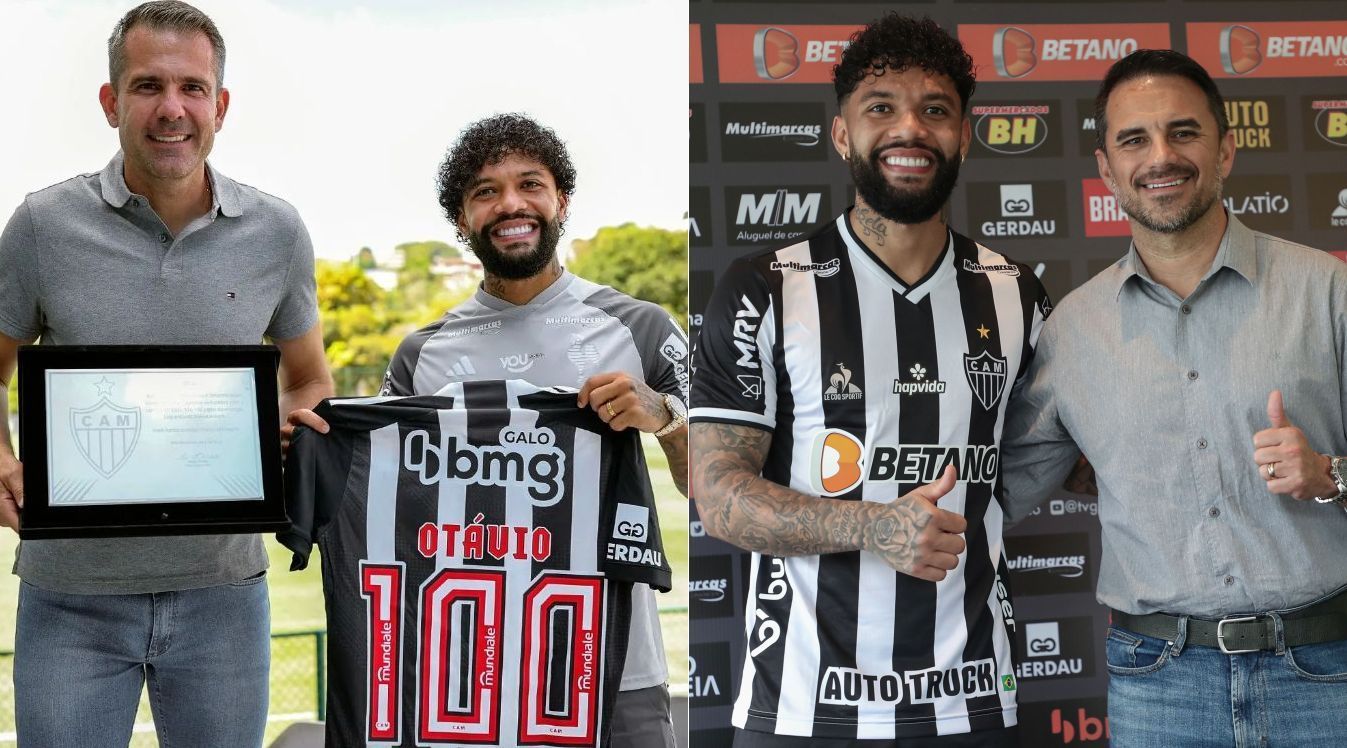 Otávio é homenageado pelo Atlético após atingir marca expressiva