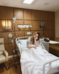 Fernanda Keulla durante passagem por hospital